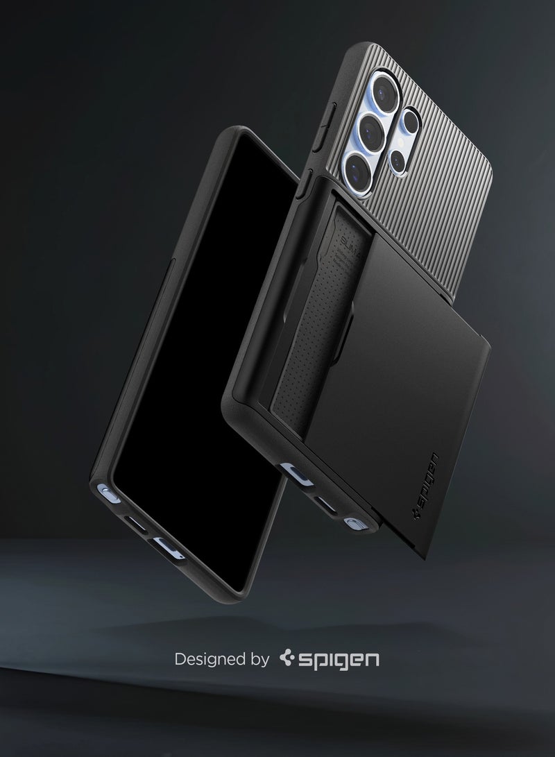 Spigen Slim Armor CS for Samsung Galaxy S25 ULTRA Case Cover (2025) with Card Holder Compartment - Black - Image 3