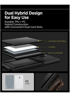Spigen Slim Armor CS for Samsung Galaxy S25 ULTRA Case Cover (2025) with Card Holder Compartment - Black  - Image 5