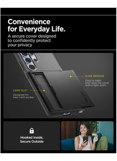Spigen Slim Armor CS for Samsung Galaxy S25 ULTRA Case Cover (2025) with Card Holder Compartment - Black  - Image 4