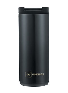 HYDROBREW Double Wall Insulated Tumbler Water Bottle, Black, 400 Ml  - Image 1