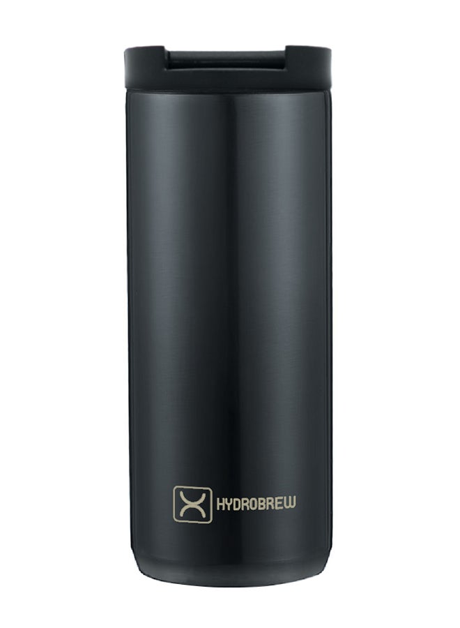 HYDROBREW Double Wall Insulated Tumbler Water Bottle, Black, 400 Ml - Image 1