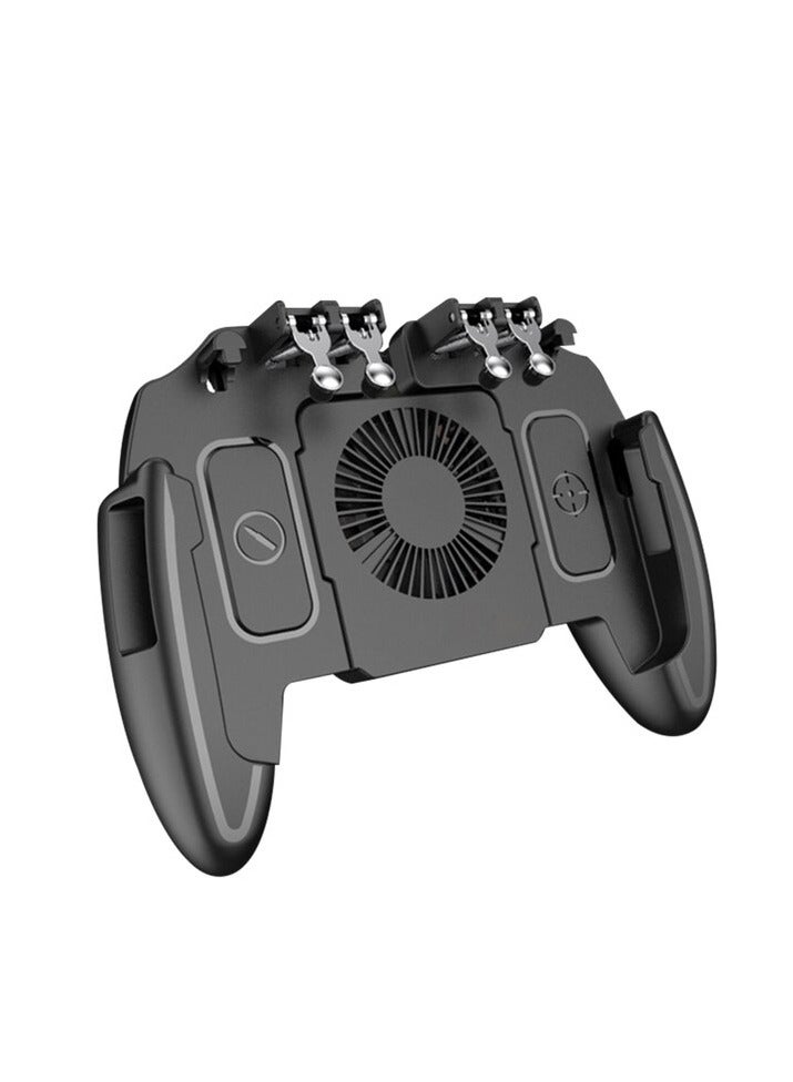 Phone Game Controller for PUBG Mobile Joystick Triggers Phone Gamepad With Cooling Fan for iOS Android Six 6 Finger Operating - Image 1