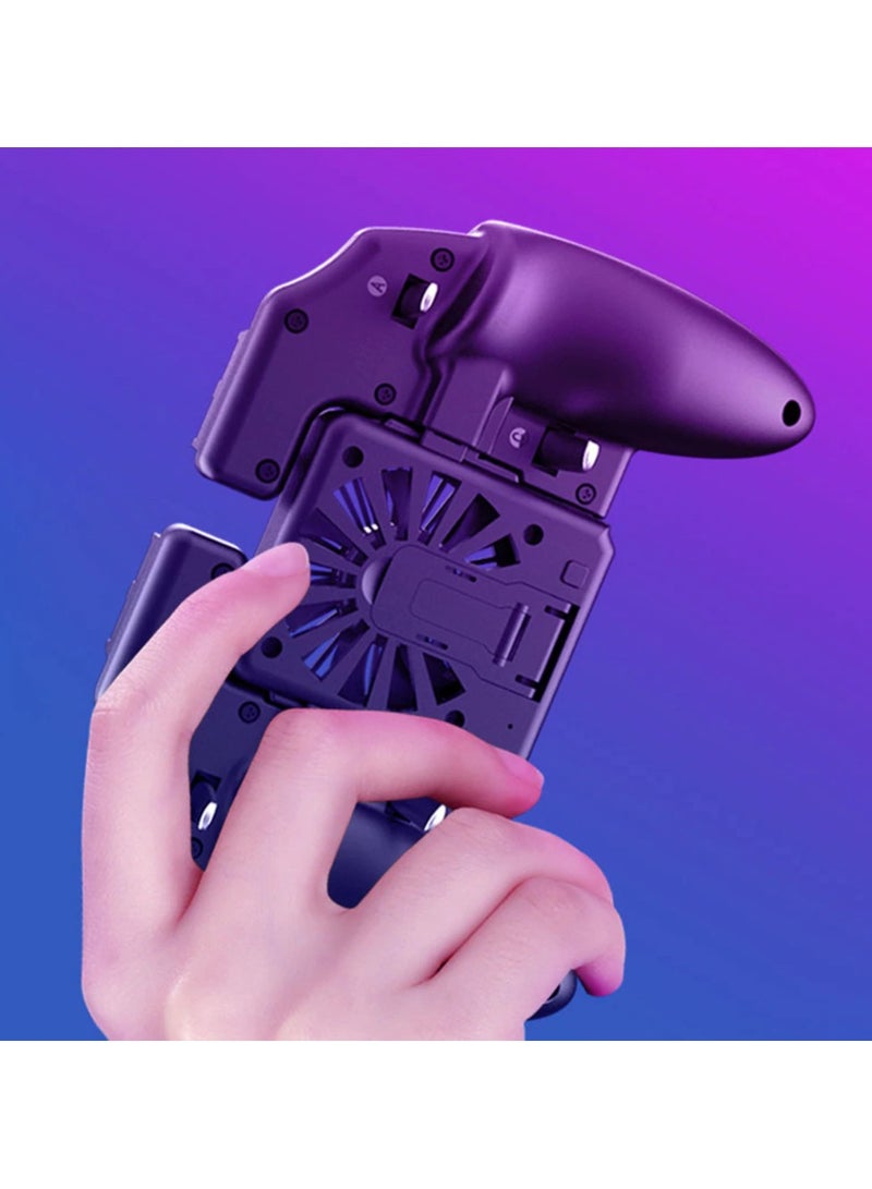 Phone Game Controller for PUBG Mobile Joystick Triggers Phone Gamepad With Cooling Fan for iOS Android Six 6 Finger Operating - Image 4