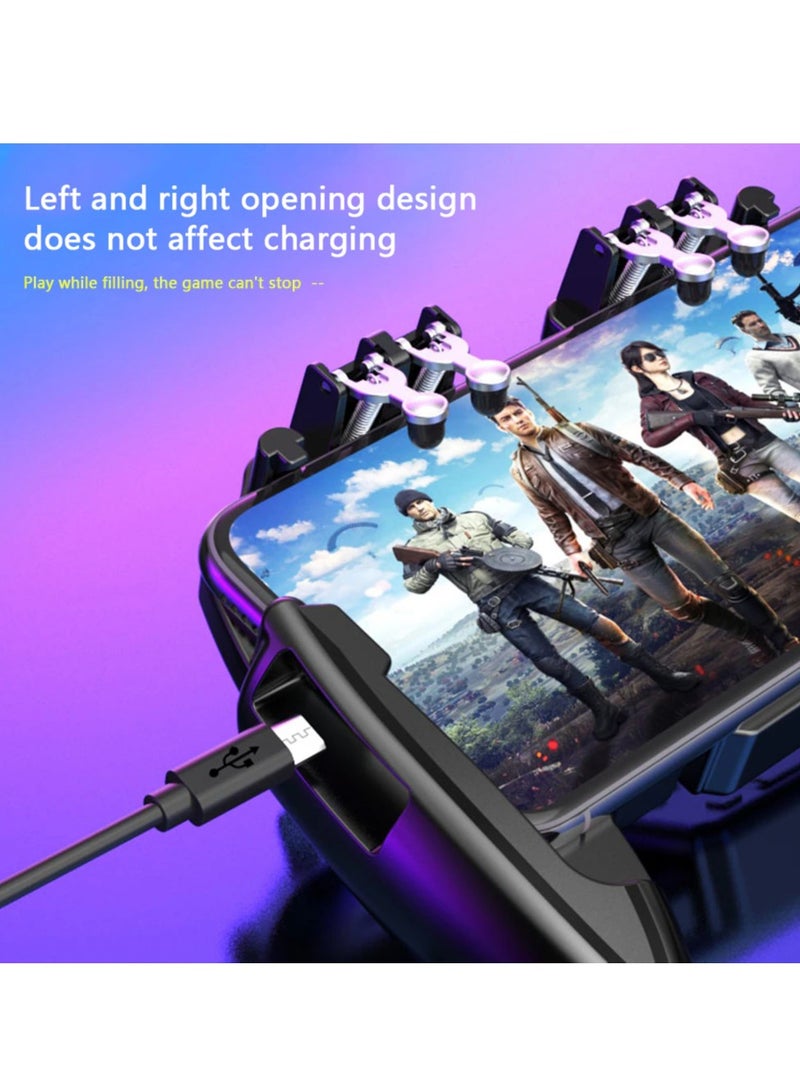Phone Game Controller for PUBG Mobile Joystick Triggers Phone Gamepad With Cooling Fan for iOS Android Six 6 Finger Operating - Image 5