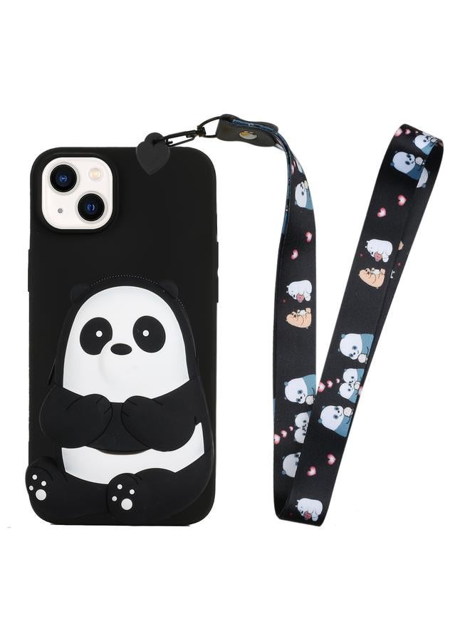 S-TOP Case For iPhone 14 Silicone Wallet Phone Case with Lanyard - Image 1