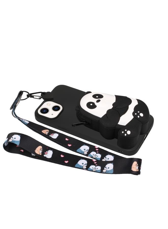 S-TOP Case For iPhone 14 Silicone Wallet Phone Case with Lanyard - Image 2