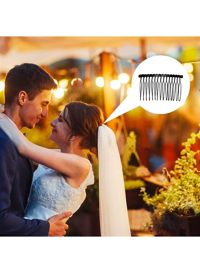 Rocutus 10 pieces 20 Teeth Fancy DIY Metal Wire Hair Clip Combs Metal Wire Hair Combs Wire Twist Bridal Wedding Veil Combs for Women (Mixed) - Image 5