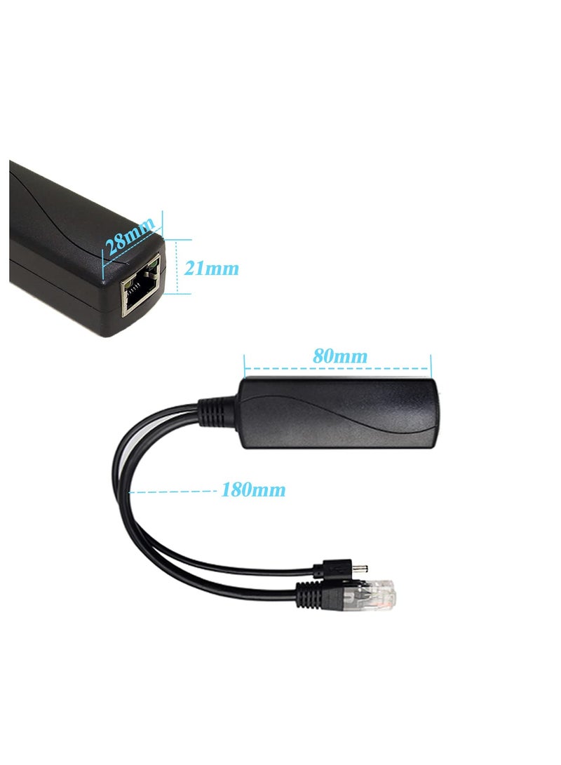 Zikra موزع PoE جيجابت 12V 2A مع توافق معيار IEEE 802.3af/at 10,100,1000Mbps موزع طاقة عبر الإيثرنت لكاميرا الأمان CCTV كابل توصيل 5.5x2.1mm (PS5712TG) - Image 5