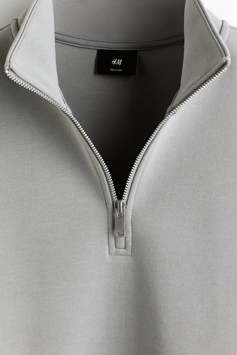 H&M  Relaxed Fit Zip-top sweatshirt for Men | Best Price UAE