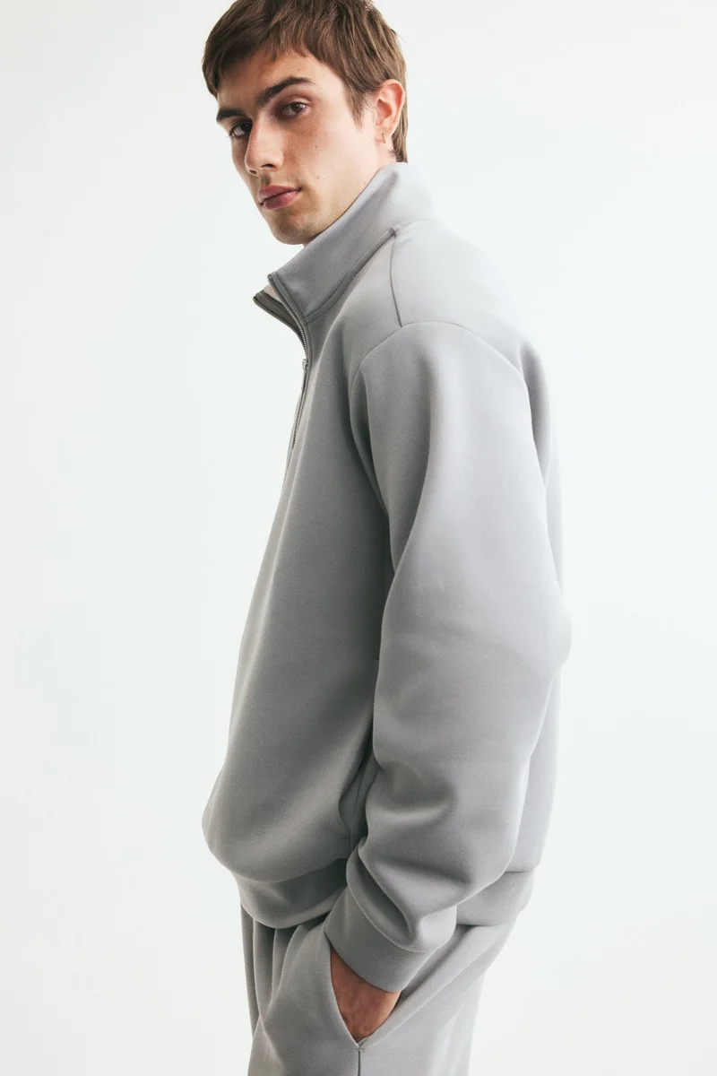 H&M  Relaxed Fit Zip-top sweatshirt for Men | Best Price UAE