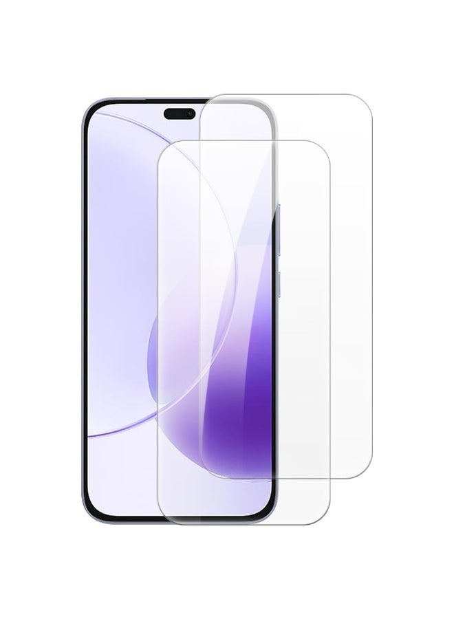 عام 【عبوتان】 واقي شاشة زجاج مقوى متوافق مع هواوي هونر X70i 5G (6.7 بوصة)، شفاف عالي الوضوح مقاوم للخدوش وخالي من الفقاعات، متوافق مع الغطاء - Image 1