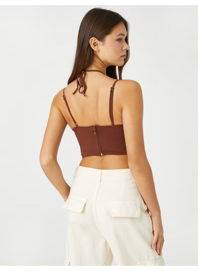 KOTON Sweetheart Neck Bustier Thin Straps - Image 3