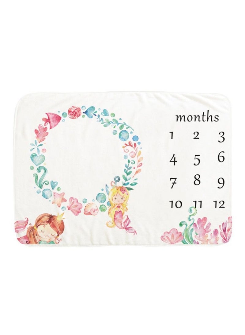 Floral Baby Milestone Blanket