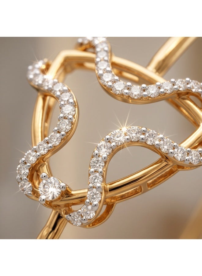BAFLEH JEWELLERY Exclusive Diamond Bangle Collection at Bafleh Jewellery| 18K Yellow Gold - Image 2