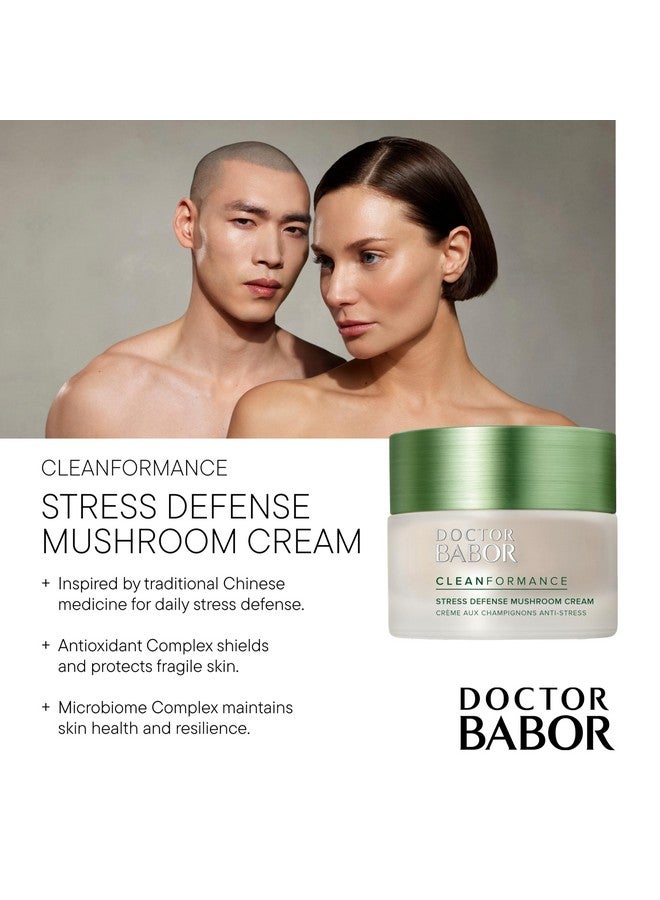 Babor Cleanformance Stress Defense Mushroom Cream Antioxidant And Microbiome Complex Protect Moisturizer Balances And Revitalizes Skin Improve Skin Barrier Reduce Fine Lines & Wrinkles 1.69 Oz - Image 3