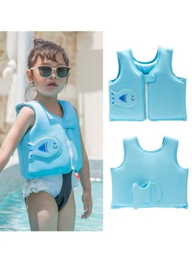 GGEROU Puddle Jumper Kids Swim Vest with Adjustable Strap for 20-55lbs Toddler Floaties with Shoulder Harness Arm Wings for 2-7 Years Old Life Jacket for Sea Beach Pool, Blue - Image 1
