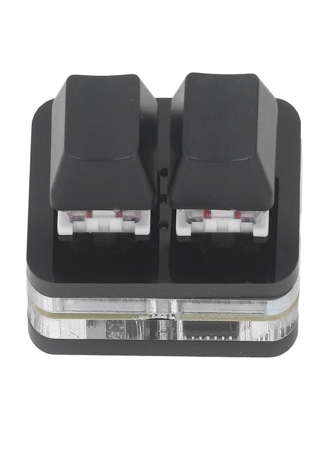Hyuduo لوحة مفاتيح ميكانيكية صغيرة USB مع مفتاحين أحمر للألعاب الإيقاعية، وظيفة النسخ واللصق، سهلة البرمجة، لوحة مفاتيح للألعاب على الكمبيوتر (أسود) - Image 4