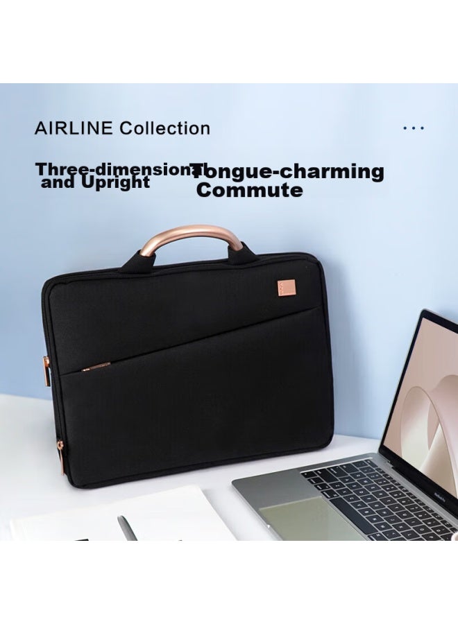 Lexon Business Ultra-thin Laptop Bag For Women, Double-layer Handheld Notebook 14-inch Briefcase Inner Pocket Bag, Valentine's Day Gift - Image 1
