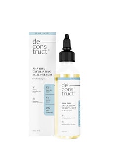 Deconstruct Deconstruct Aha Bha Exfoliating Scalp Hair Serum | Contains 1% Salicylic Acid + 1% Lactic Acid + 2% Zinc Complex | Water-Based Serum | For Greasy Scalp |Fights Scalp Acne | 100Ml  - Image 1