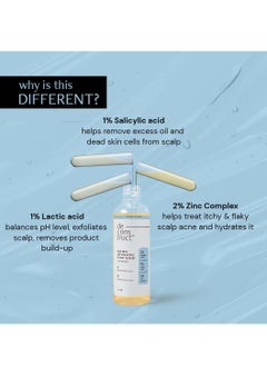 Deconstruct Deconstruct Aha Bha Exfoliating Scalp Hair Serum | Contains 1% Salicylic Acid + 1% Lactic Acid + 2% Zinc Complex | Water-Based Serum | For Greasy Scalp |Fights Scalp Acne | 100Ml  - Image 2