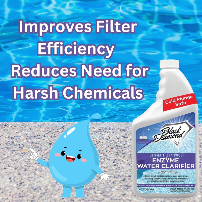 Black Diamond Stoneworks Natural Enzyme Hot Tub Water Clarifier â€“ Eco-Friendly Water Treatment for Regular & Inflatable Hot Tubs, Pools, Jacuzzi's, Fountains and Cold Plunge, Reduces Chemicals, Enhances Filter Life. - Image 3