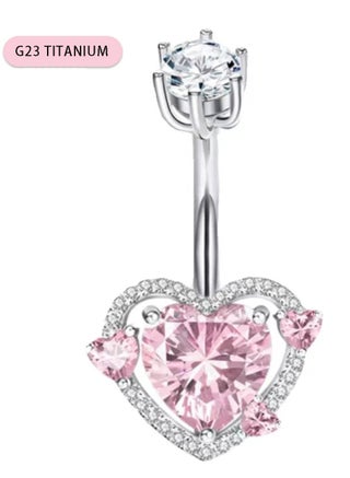 خاتم سرة من التيتانيوم المضاد للحساسية - تصميم قلب وردي مرصع ب zirconia اللامع. مثالي للبشرة الحساسة والهدايا الراقية في المناسبات الخاصة - pzsku/Z73CCDF63FB523B1D863CZ/45/1752415532/97356036-9e57-44b9-bd29-49e23cd65b64