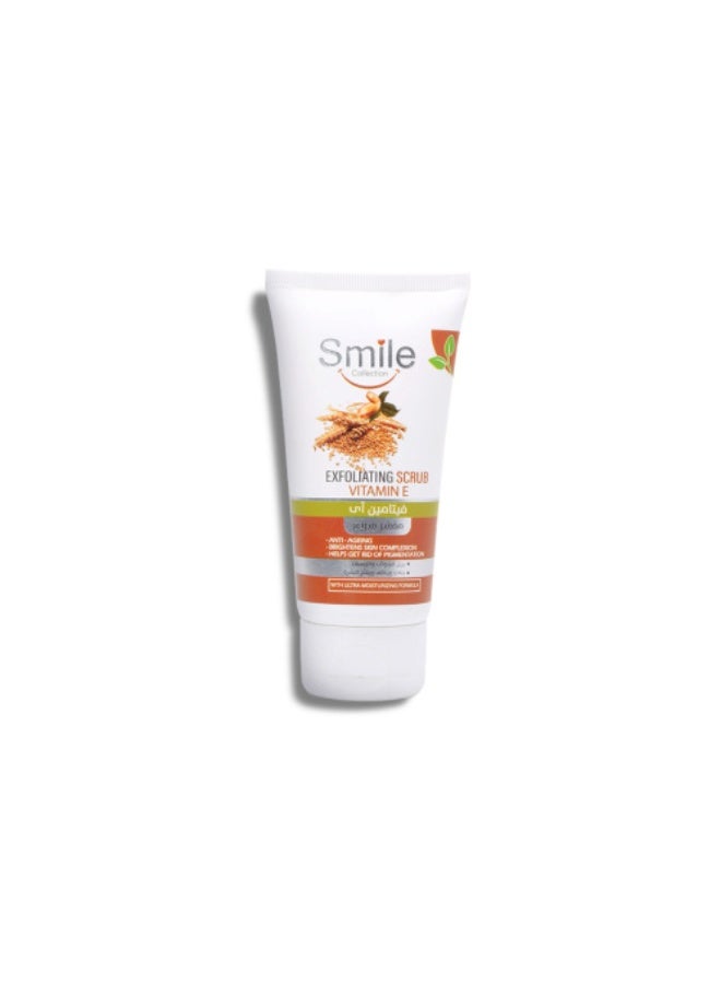 SMILE Exfoliating Whitening Gel Face Scrub Dead Skin Remover Pore Cleanser for Bright and Smooth Skin Daily Use for Men and Women All Skin Types