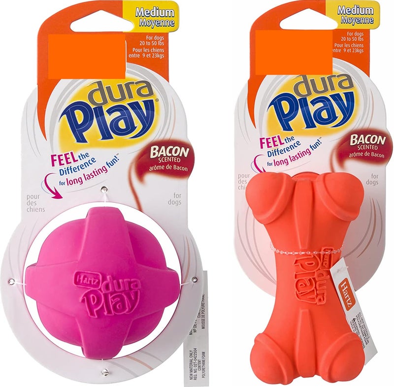Hartz Play Flex Toy Bundle Color:Medium Ball and Bone