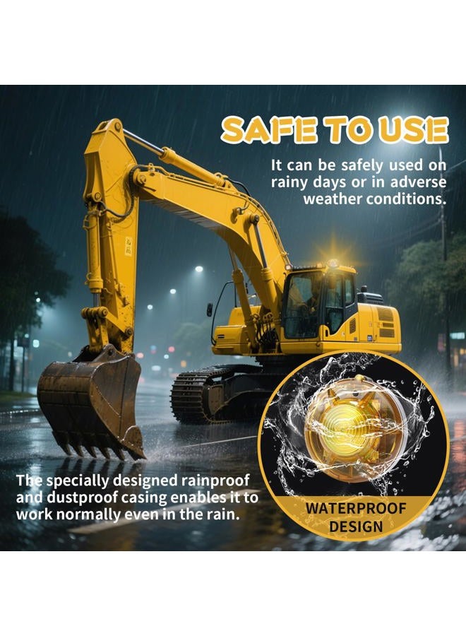 Tumecos Emergency Flare Alert Warning Signal Caution Light LED Beacon Pro with Magnetic Base for Vehicle (Yellow 4) - Image 4