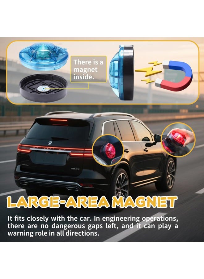 Tumecos Emergency Flare Alert Warning Signal Caution Light LED Beacon Pro with Magnetic Base for Vehicle (Yellow 4) - Image 3