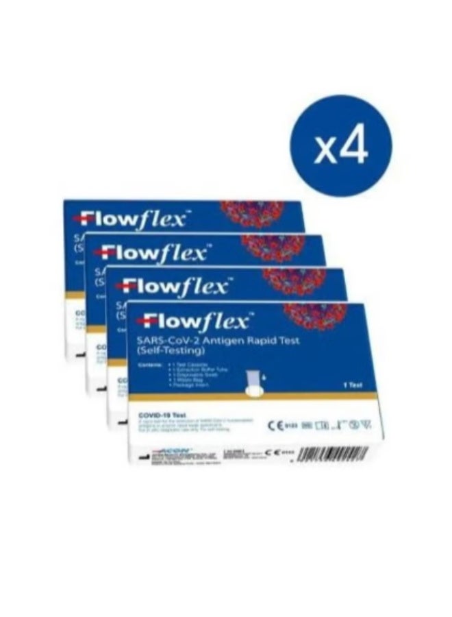 مجموعة اختبار سريع للكشف عن مستضدات فيروس سارس-كوف-2 (4 قطع)