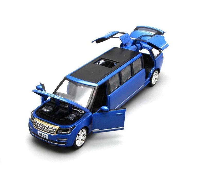 FEXXA 1:32 Scale Long Range Rover Die-Cast Metal Car with Sport car Openable Doors Light and Sound,Pull Back Function Indoor Outdoor Toy for Kids (Blue) - Image 1