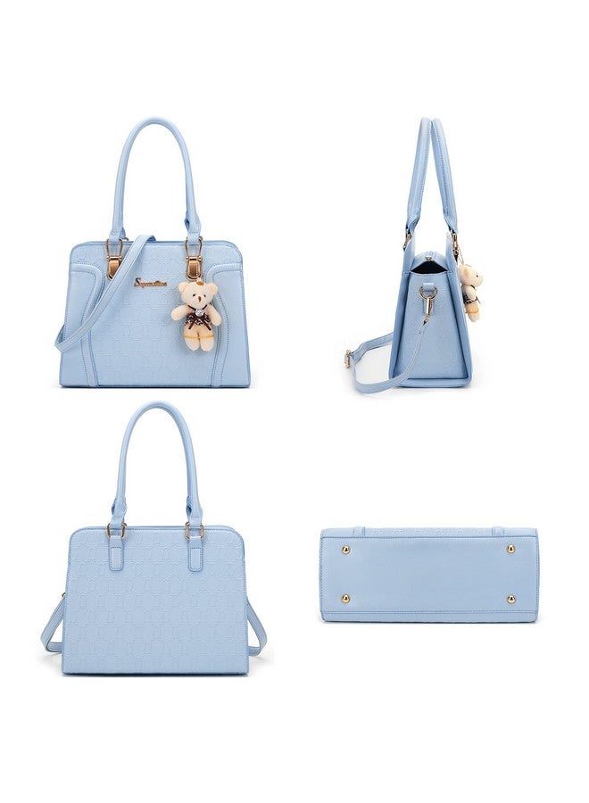 Soperwillton Women'S Fashion Handbags Tote Bags Shoulder Bag Top Handle Satchel Purse Set 4Pcs - Image 2