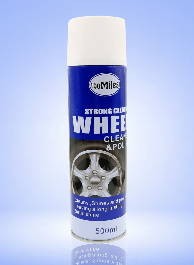 100Miles 500ml Wheel Cleaner: Ultimate Cleaner and Polish for Brilliant for Wheels - 100 MILES - Image 1