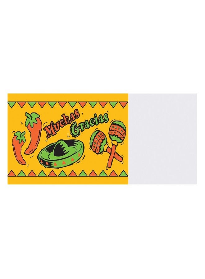 Hoffmaster 883121 Mexican Fiesta Adhesive Napkin Band, 4-1/4" Length x 1-1/2" Width, Chipboard Box (Case of 4000) - Image 1