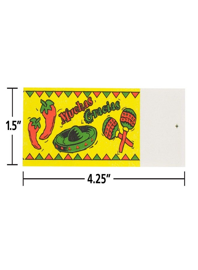Hoffmaster 883121 Mexican Fiesta Adhesive Napkin Band, 4-1/4" Length x 1-1/2" Width, Chipboard Box (Case of 4000) - Image 2