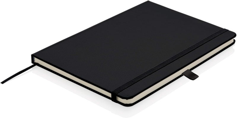 SANTHOME Bukh Classic Lined Hardcover Notebook, A5 Size, Black - Image 2