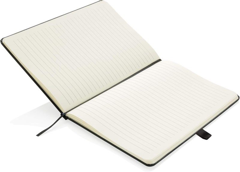 SANTHOME Bukh Classic Lined Hardcover Notebook, A5 Size, Black - Image 3