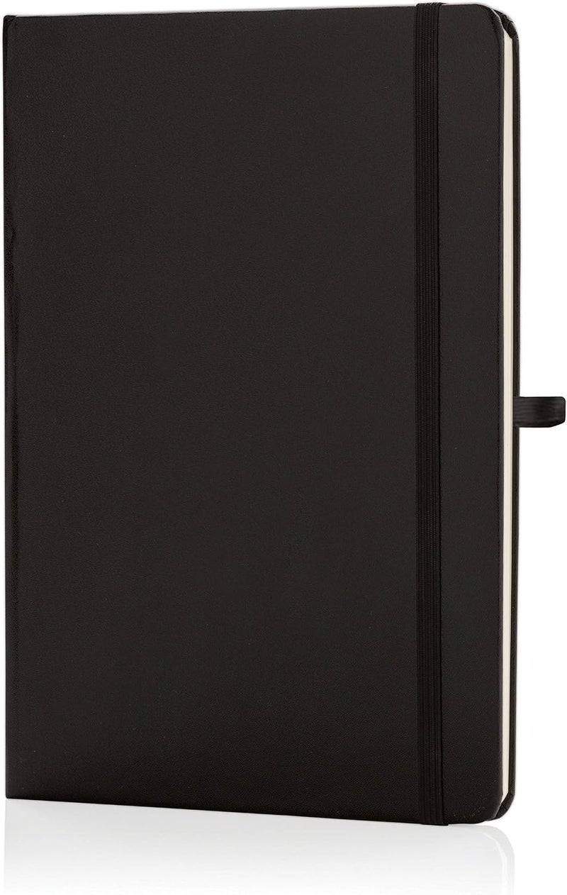 SANTHOME Bukh Classic Lined Hardcover Notebook, A5 Size, Black - Image 1