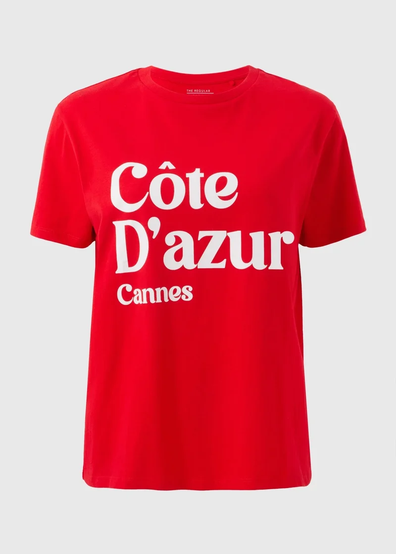 Matalan Red Red Cannes Graphic T-Shirt for Women | Best Price UAE
