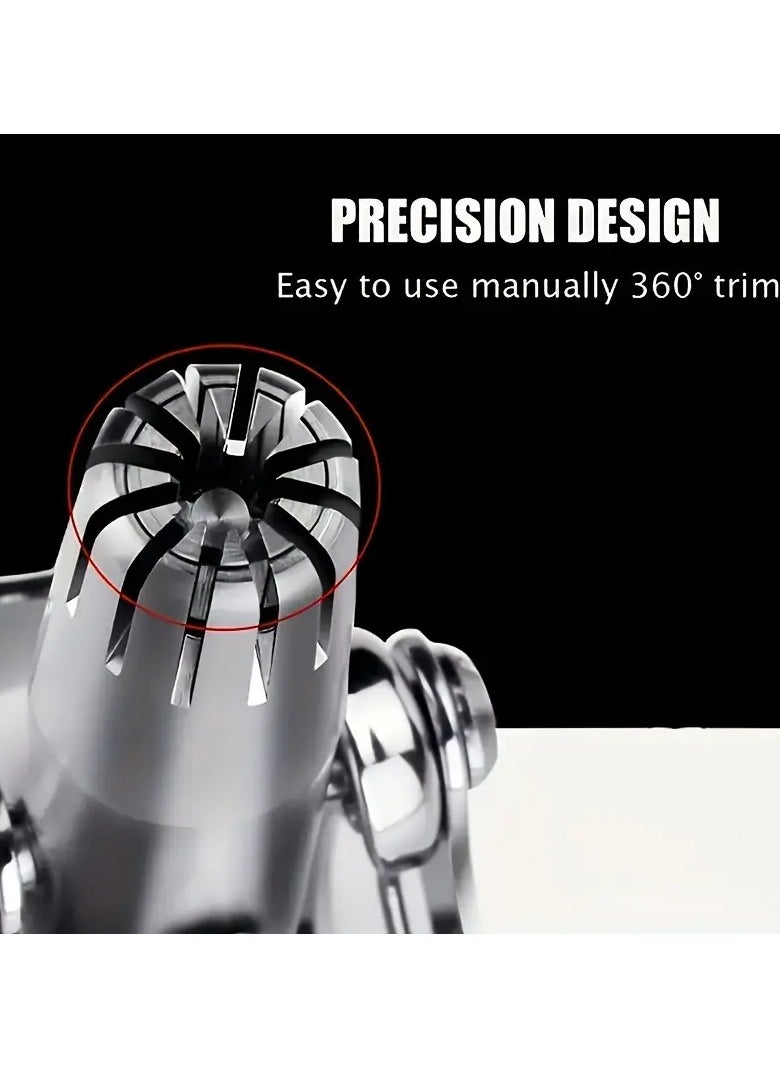 Goolsky Stainless Steel Nose Hair Trimmer - Manual, Washable, Portable Nose Hair Clipper for Men and Women, No Battery Required, Ideal for Toilet Use  - Image 3