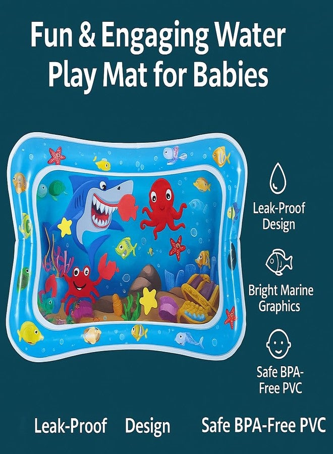 Hocimit Baby Water Play Mat for Tummy Time - Leak-Proof, BPA-Free PVC, Colorful Floating Toys for Infant Sensory Development - Soft & Durable Mat for 0-12 Months Boys & Girls - Image 2