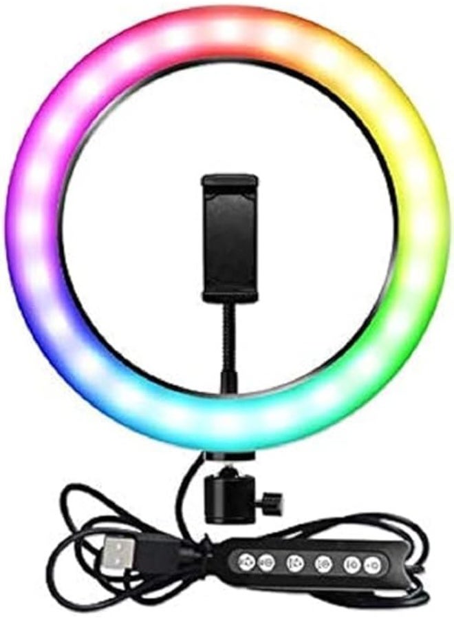 MJ MJ26 RGB LED Ring Light Control With Soft And Imaginative Rainbow Colors For Tiktok Youtube Video Photography And Live Streaming - Image 3