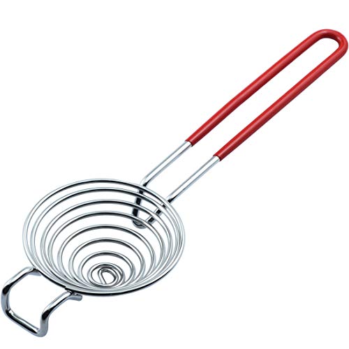 CAMKYDE Egg Separator Food Grade Stainless Steel Egg Yolk White Separation Tool (Red) - Image 1