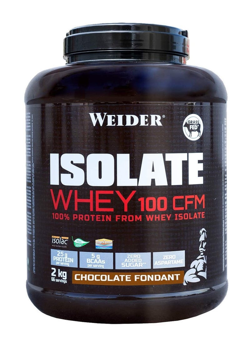 Weider ISOLATE WHEY 100 CFM, Chocolate Fondant, 2KG 66 Servings - Image 1