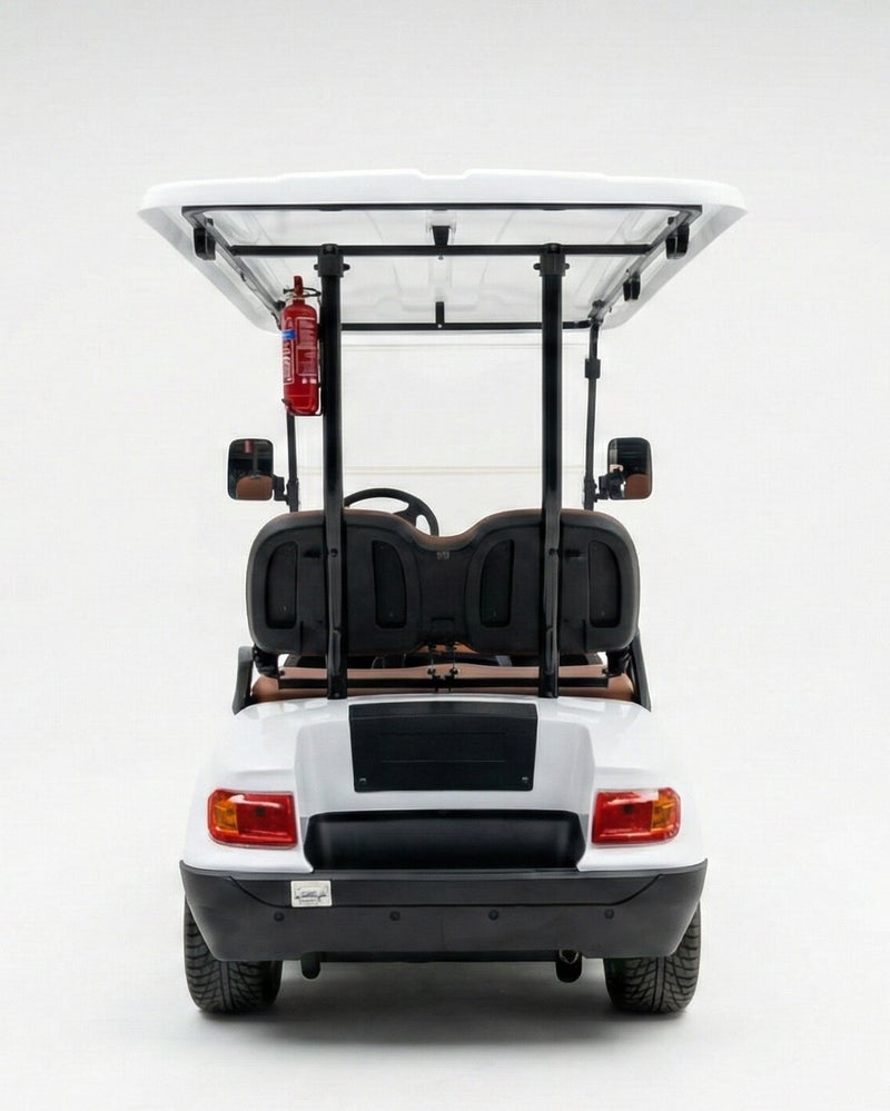 EPIC Handicap Non-Lifted 4-Seater Electric Golf Cart with Lithium Battery 150Ah & Standard Tires |  LSEV (White) - Image 3