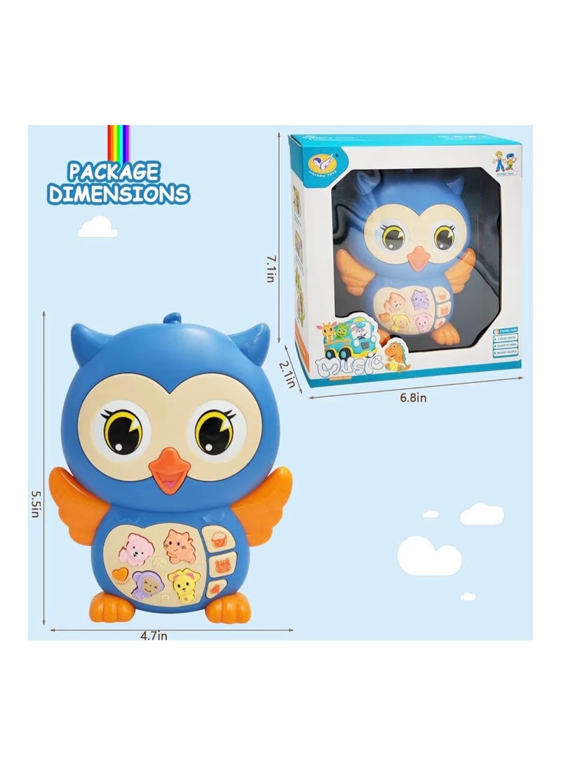 توي لاند لعبة بومة موسيقية تفاعلية للأطفال مع أزرار مضيئة ومؤثرات صوتية - أزرق - Image 4