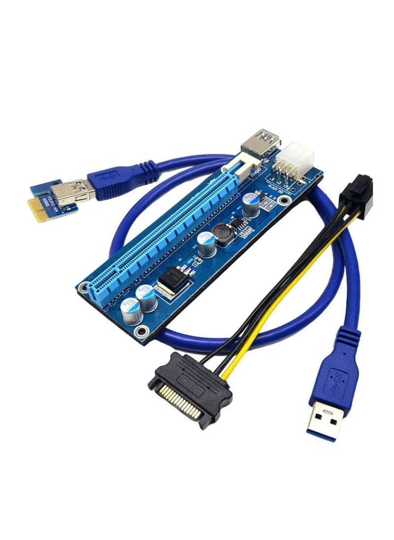 Y&D - PCI-e Express 1x to 16x USB 6Pin Graphics Extension Power Adapter Cable - Image 1