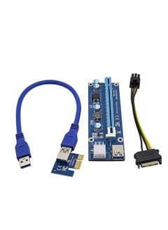 Y&D PCI-e Express 1x to 16x USB 6Pin Graphics Extension Power Adapter Cable  - Image 2