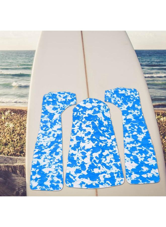 Thoraya 1 Set EVA Camouflage Color Anti skid Surfboard Pad Surfing Deck Surf  Accessory(Blue White)  - Image 5